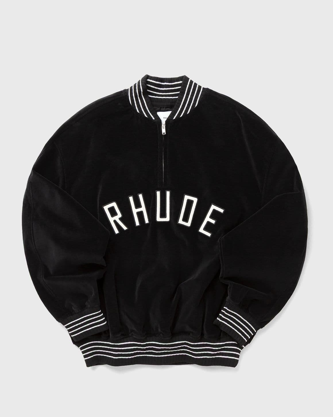 VELOUR TRACK QUARTER ZIP-UP