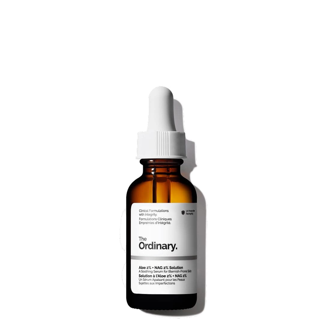 The Ordinary Aloe 2% + NAG 2% Solution, Beruhigt die Haut und wirkt gezielt gegen Aknenarben, 30ml