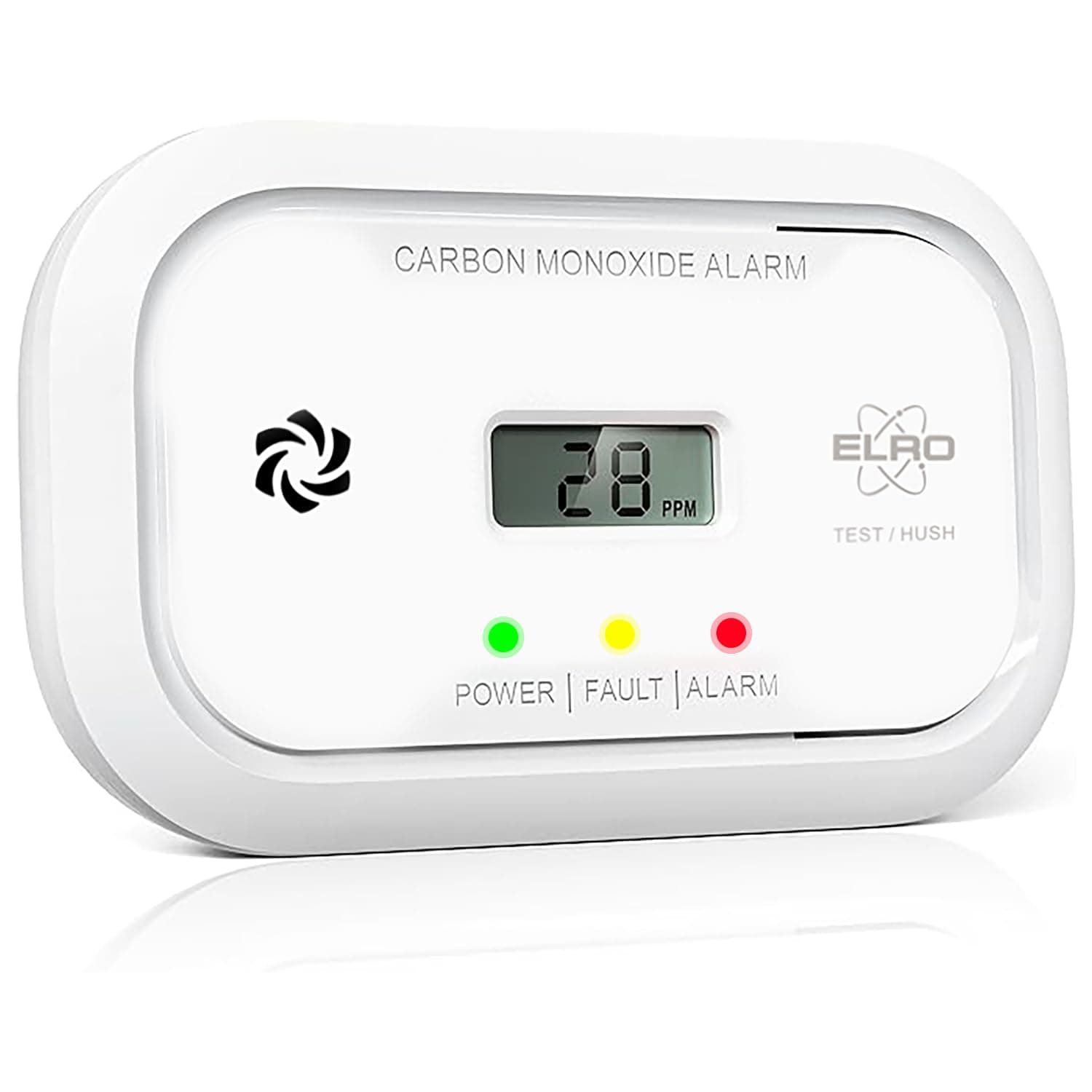 ELRO FC5003 Détecteur de Monoxyde de Carbone avec Écran | Capteur Électrochimique Durable de 10 Ans | Piles 3 Ans | CO Alarme Sonore 85dB