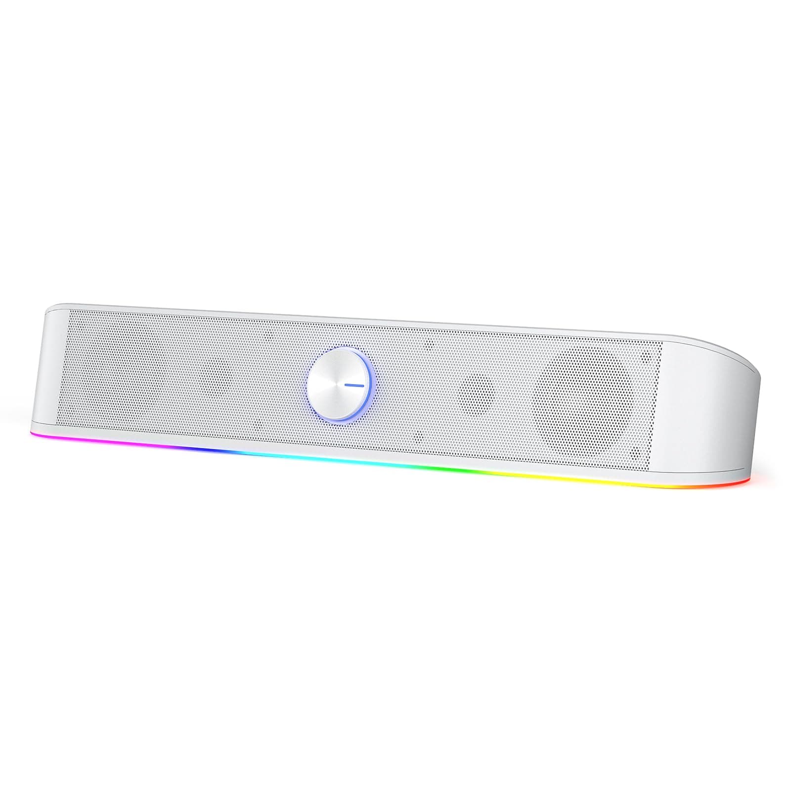 Redragon GS560 Adiemus RGB Desktop-Soundbar, 2.0-Kanal-Computerlautsprecher mit dynamischer Lichtleiste Audio-Light-Sync/Display, Touch-Control-Hintergrundbeleuchtung mit Lautstärkeregler, USB Kabl
