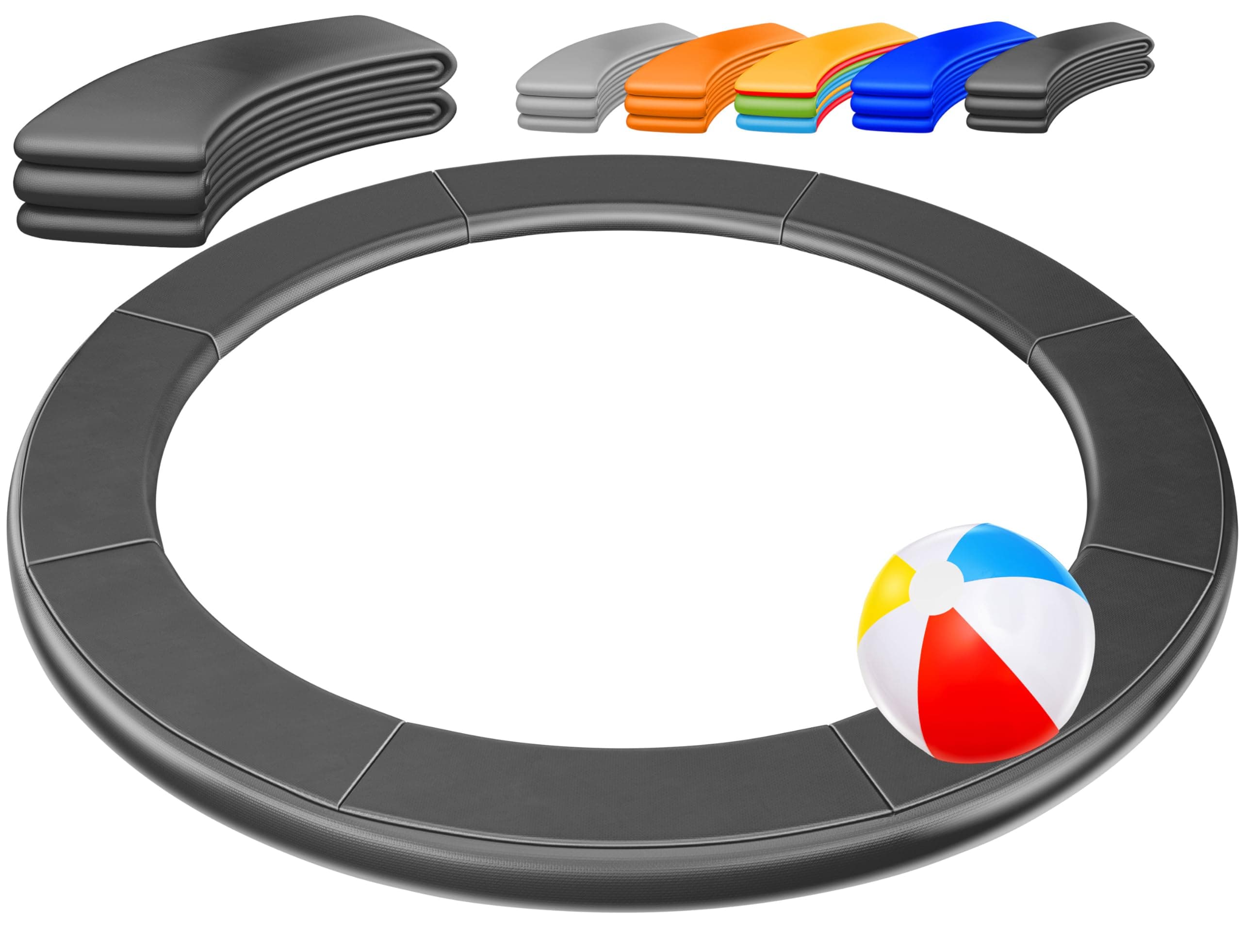 KESSER® - Trampolin Randabdeckung Ø 244, 305, 366, 426 cm, 30cm breit 100% UV-beständig reißfest Federabdeckung inkl. Beachball