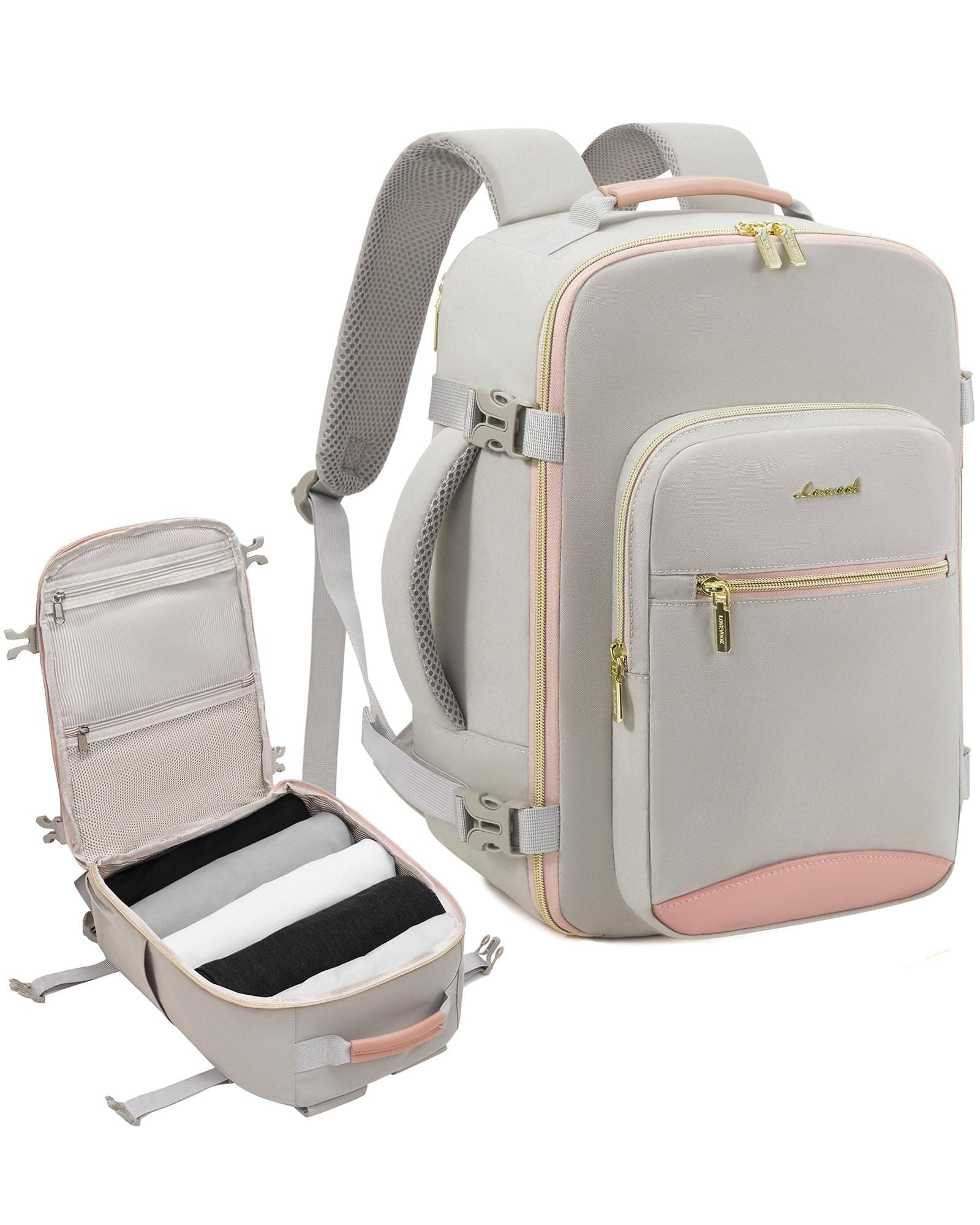 LOVEVOOK Ryanair Handgepäck 40x30x20, Handgepäck Rucksack Tasche Reiserucksack Flugzeug, Carry On Hand Luggage Travel Backpack für 13,3 Zoll Laptop Damen Herren, Klein Cabin Bag Eurowings Wizz