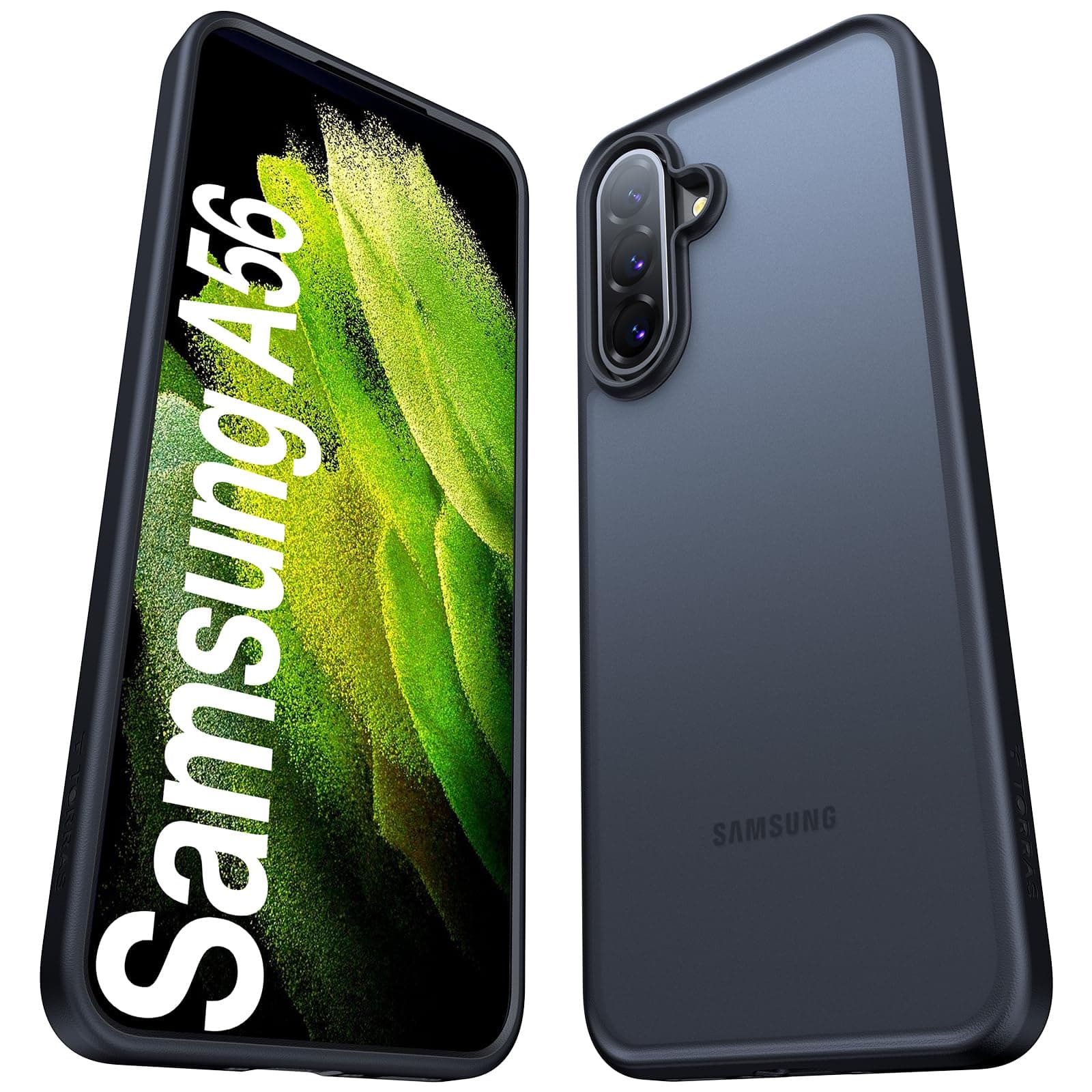 TORRAS Guardian für Samsung Galaxy A56 5G Hülle Militärschutz mit 360° Airbags Handyhülle Samsung A56 Case Kratzfest Stoßfest Samsung A56 Schutzhülle Tolle Haptik Cover Matt Schwarz