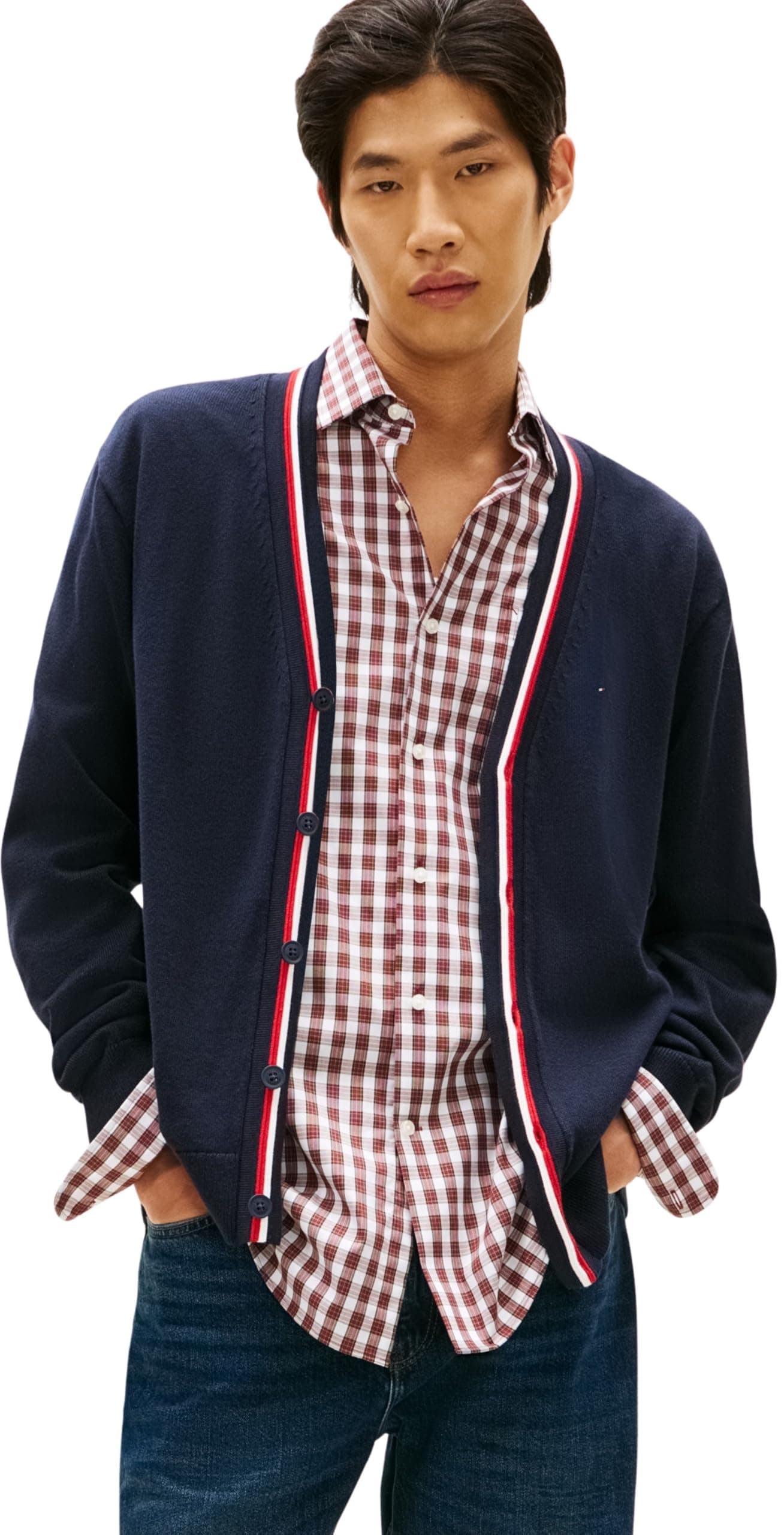 Tommy Hilfiger Herren RWB Cardigan Mw0mw41544 Strickjacke