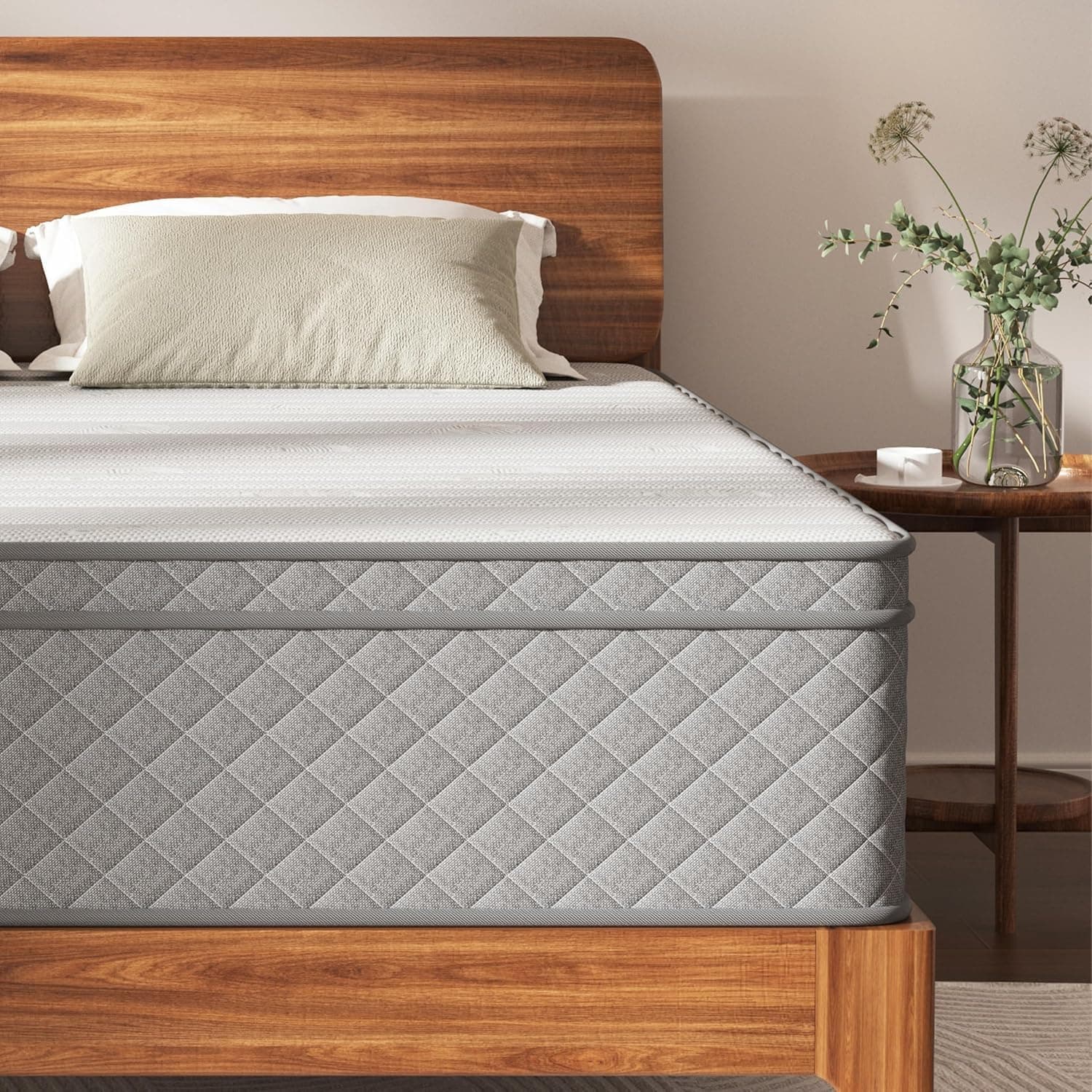 MOLPHIT Matelas 140x190 Épaisseur 30cm Certifié Oeko-TEX, Moyenne Ferme H3 Matelas 1 Personne Hybride à Ressorts Ensachés Indépendant en Mousse à Mémoire de Forme