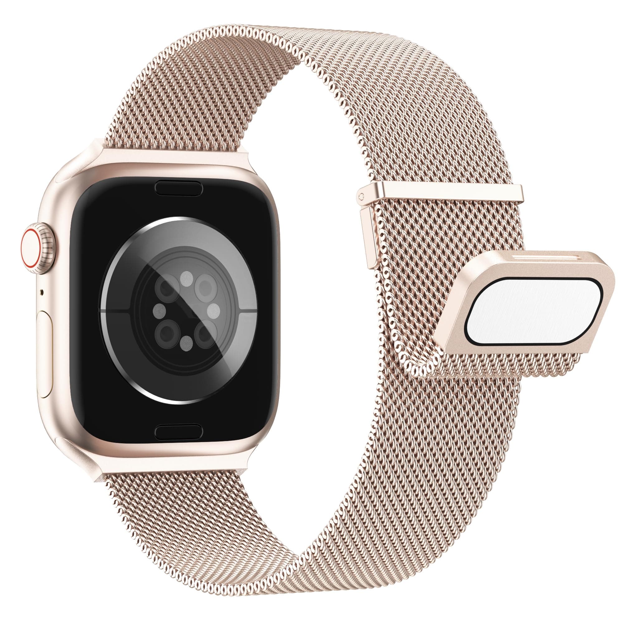 Higgs Métal Bracelet Compatible avec Bracelets Apple Watch 38mm 40mm 41mm 42mm 44mm 45mm 46mm 49mm Femme,Bracelet Double Magnétique pour iWatch Series 11 10 9 8 7 6 5 4 3 2 1 SE Ultra, Metal Milanais
